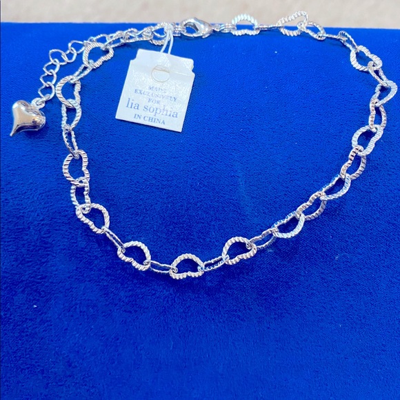 Lia Sophia Heart Anklet NWT - Picture 2 of 4